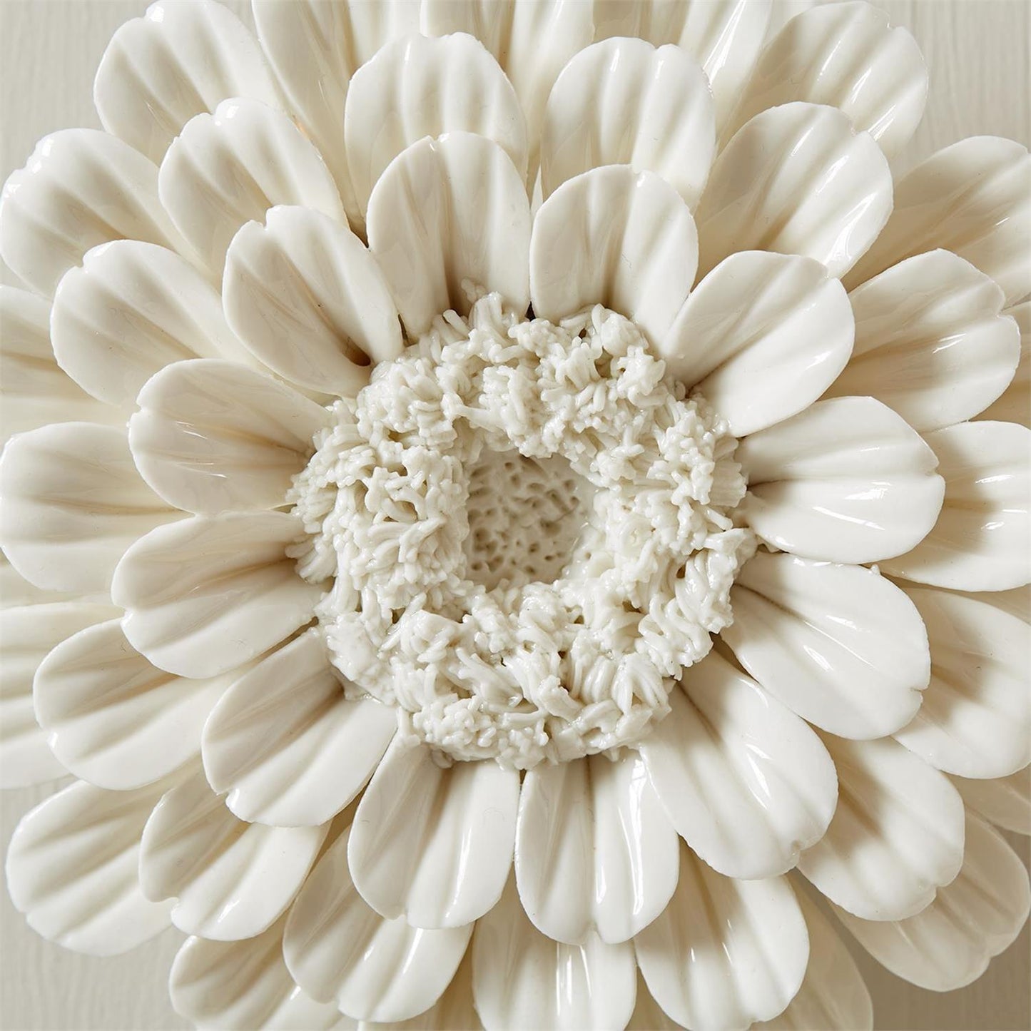 White Garden Flower Wall Sculptures