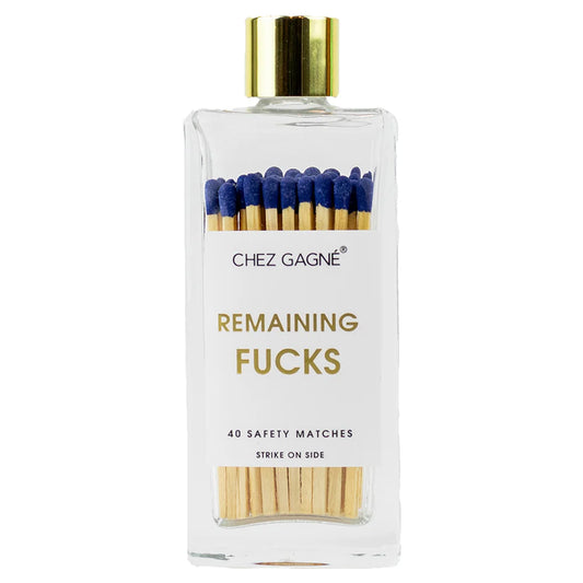 Remaining Fucks - Glass Bottle Safety Matches