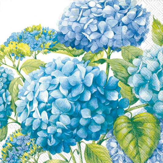 Sea Of Pink Blossoms Cocktail Napkin White Blue