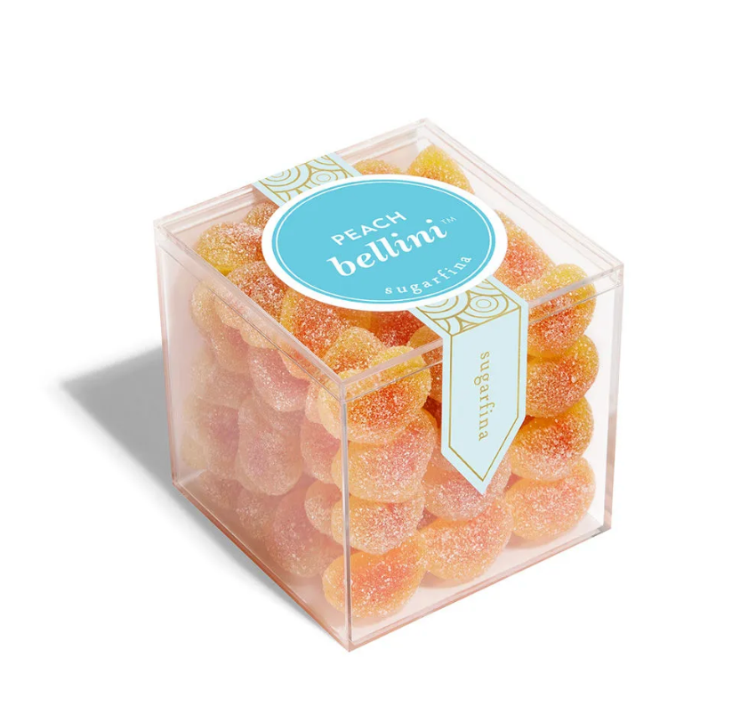 Peach Bellini Gummy Heart Small Candy Cube