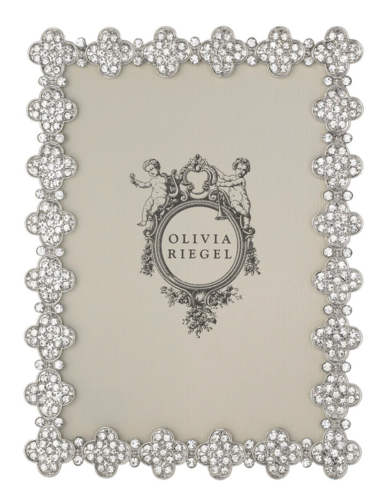Olivia Riegel Silver Pavé Clover 5“ x 7” Frame