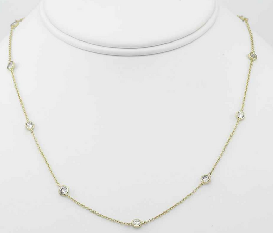 Gold 16" Diamond by the Yard Necklace