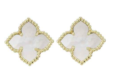 Mother of Pearl Gold Stud Earring