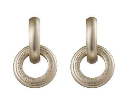 Gold Matte Link Earring