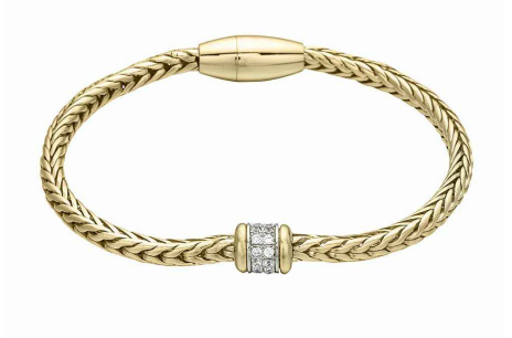 Gold Crystal Magnet Lock Bracelet