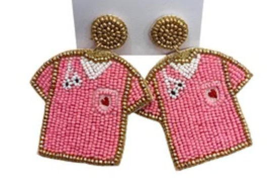 Nurse Scrubs Beaded Earrings