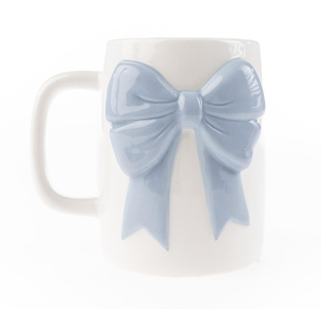 Ceramic Bow Mug Blue