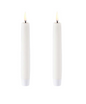 LED Taper Candle, Nordic White, Smooth, 2-pack, 0.9 x 6.1"