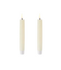 LED Taper Candle, Ivory, Smooth, 2-pack, 0.9 x 6.1"