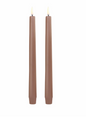 LED Taper Candle, Caramel, Smooth, 2-pack, 0.9 x 9.8"