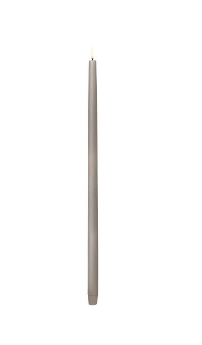 LED Tall Taper Candle, Sandstone, Smooth, 0.9 x 21.7"