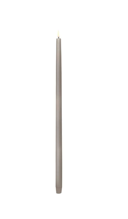 LED Tall Taper Candle, Sandstone, Smooth, 0.9 x 21.7"