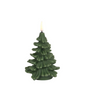 LED Candle Christmas Tree, Olive Green, Smooth, 2.5 x 4.7"