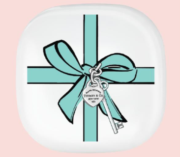 Blue Bow Compact Mirror LED