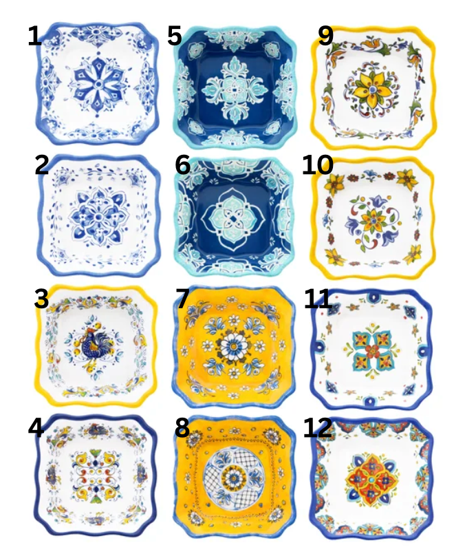 Pattern Melamine Condiment Bowl