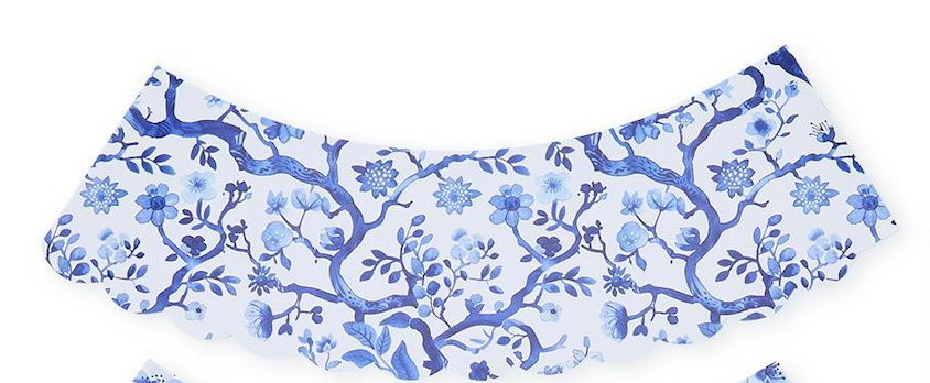 Set of 2 Chinoiserie Paper Shade Covers