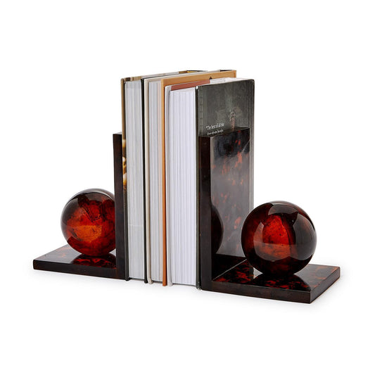Perfect Sphere Tortoise Bookends, Set of 2