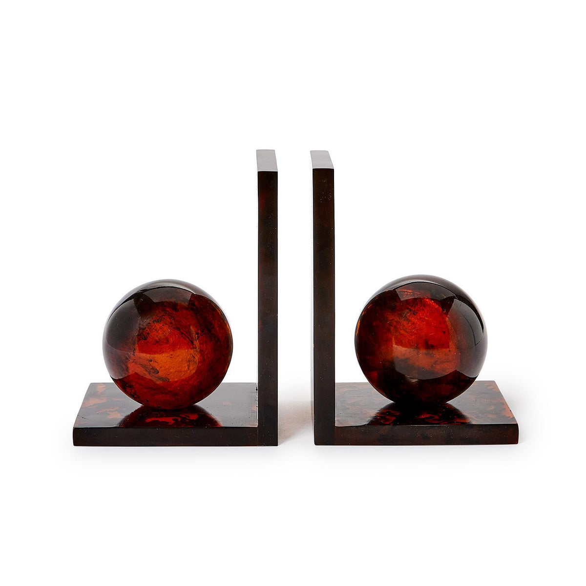 Perfect Sphere Tortoise Bookends, Set of 2