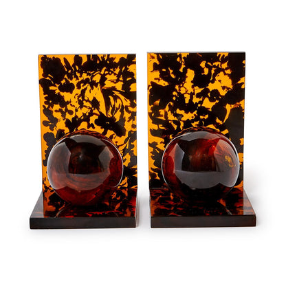 Perfect Sphere Tortoise Bookends, Set of 2