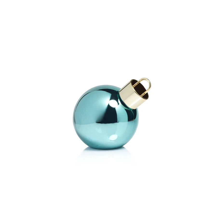 LED Metallic Glass Oversized Ornament Ball - Blue