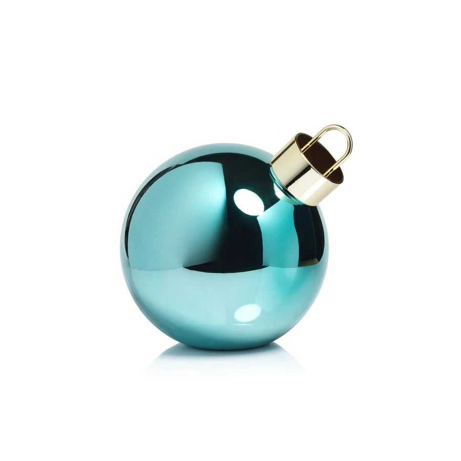 LED Metallic Glass Oversized Ornament Ball - Blue