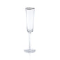 Aperitivo Triangular Glass,  Clear with Platinum Rim