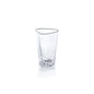 Aperitivo Triangular Glass,  Clear with Platinum Rim