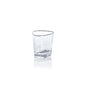 Aperitivo Triangular Glass,  Clear with Platinum Rim