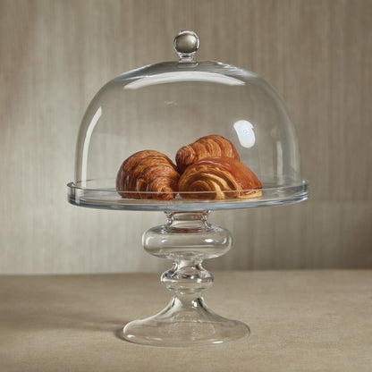 Tropezana Glass Cake Stand on Clear Base