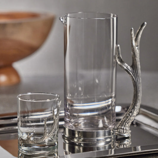 Davos Rocks Glass with Pewter Antler