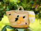 Lemon/Orange Italy Straw Beach Bag