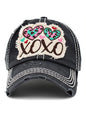 XOXO Heart Baseball Hat