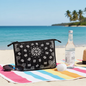 Beau Black Bandana Print Pouch