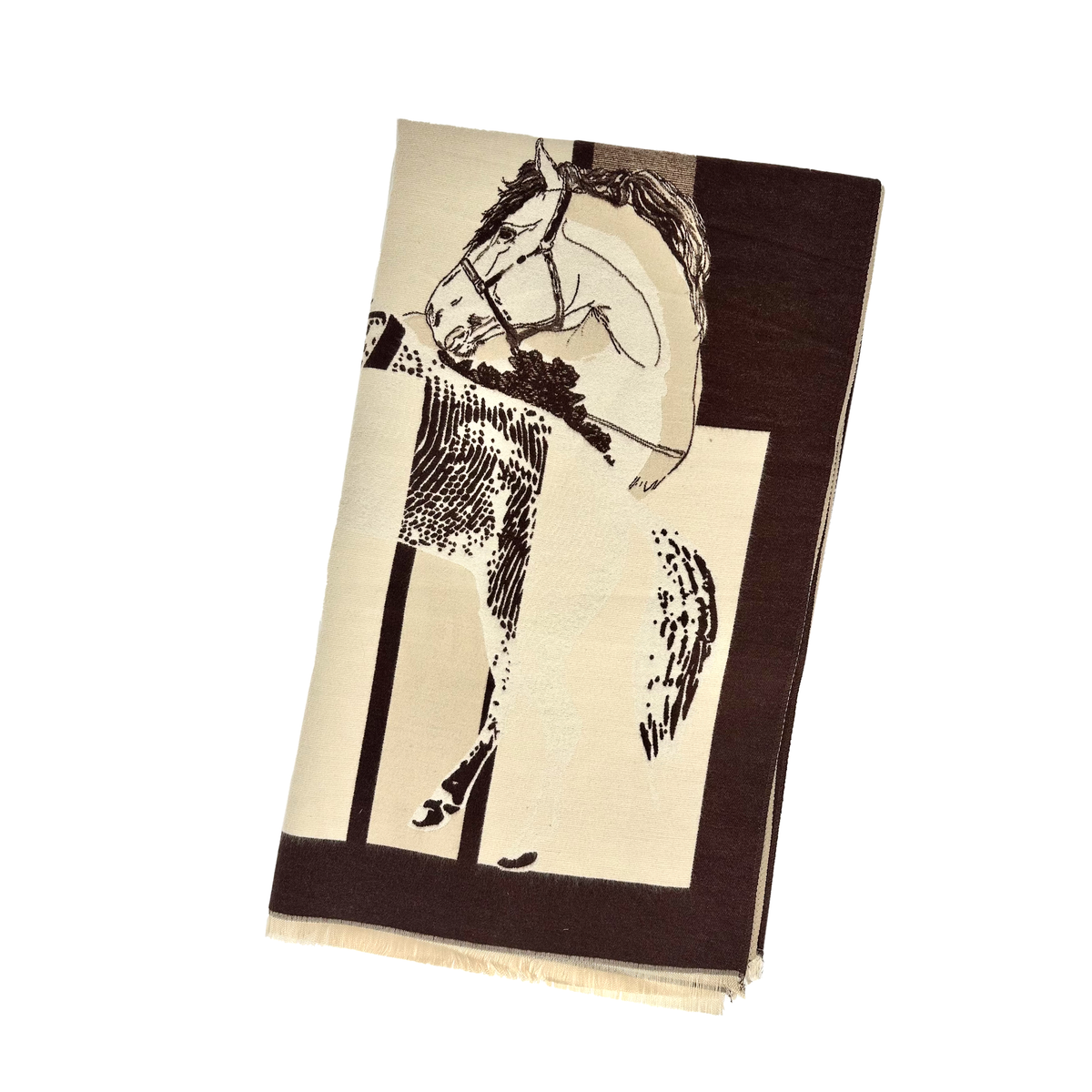 Fornash Wellington Scarf Wrap in taupe - 74 inch cotton equestrian wrap