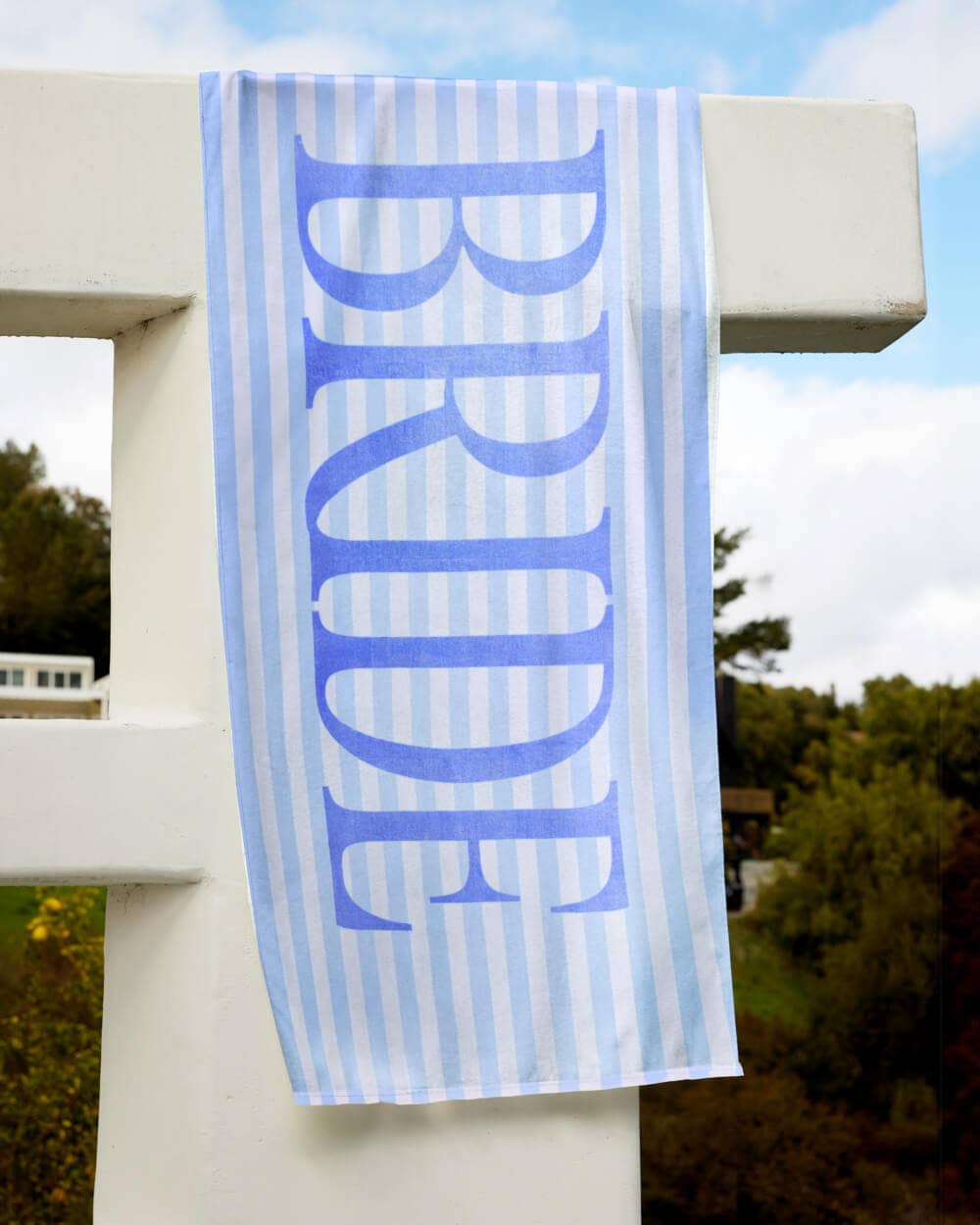 Coastal Bride Striped Beach Towel