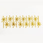 Gold Glitter Retro Starburst Acrylic Cocktail Pick, Set of 12