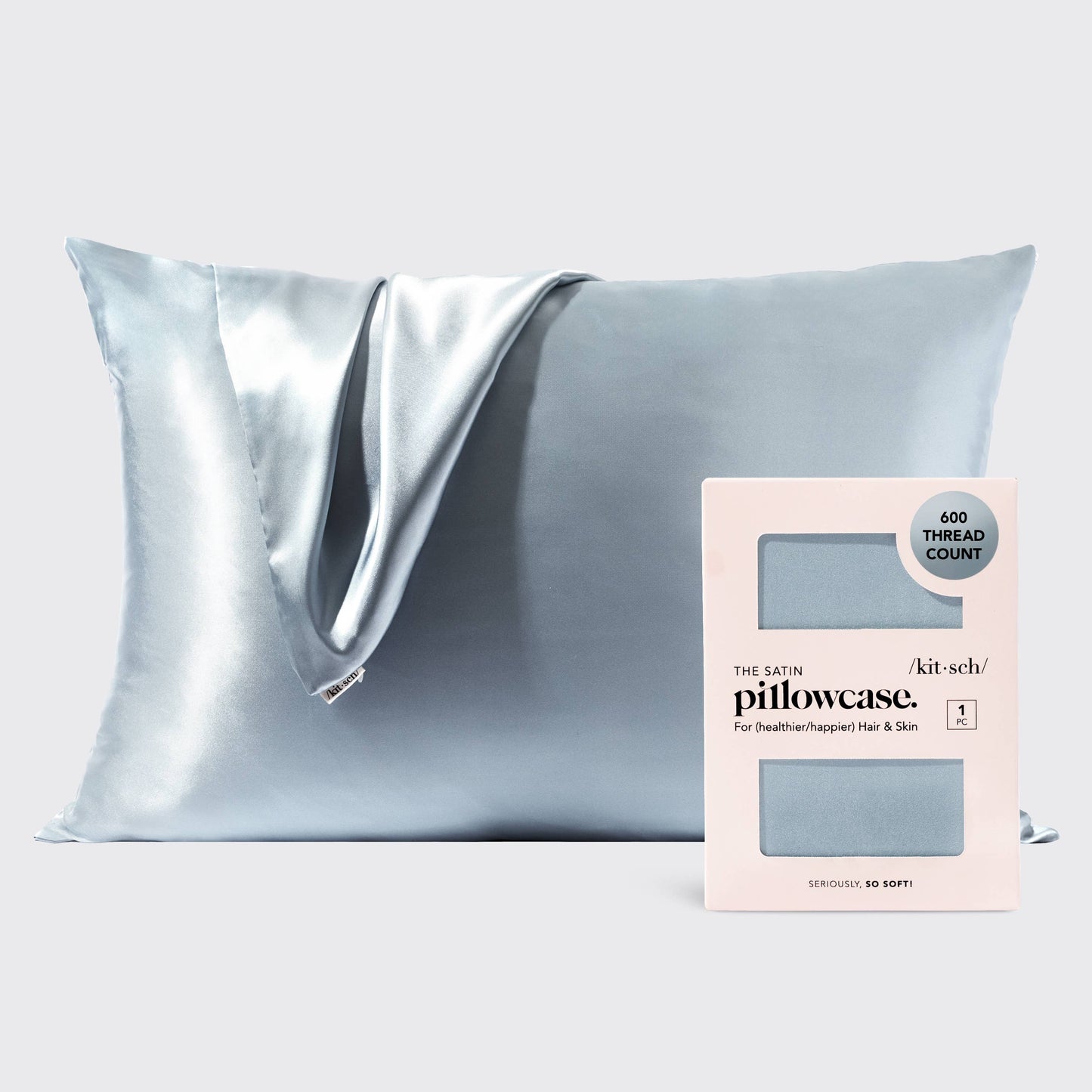 Haze Blue Standard Satin Pillowcase