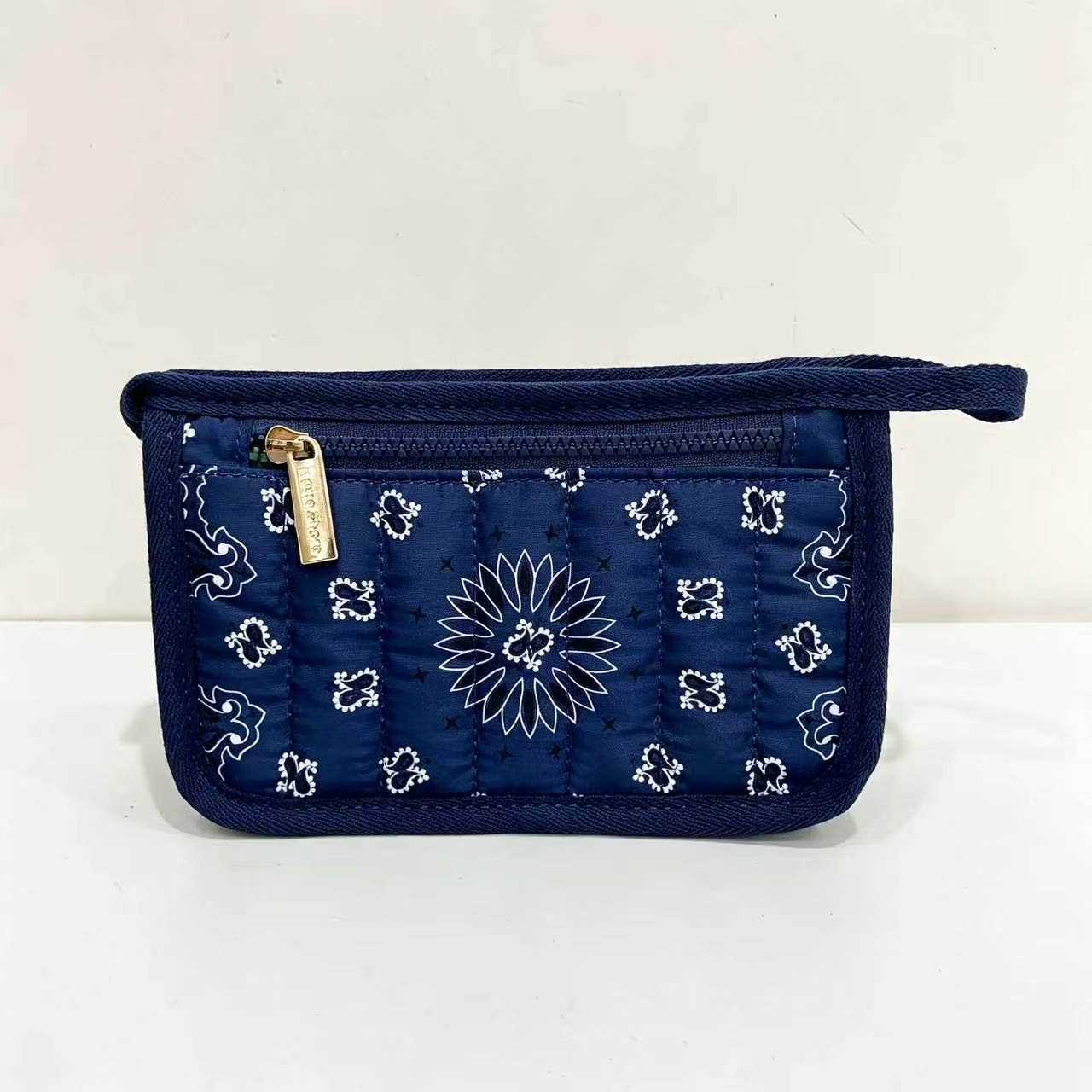 Demi Navy Bandana Cosmetic Pouch
