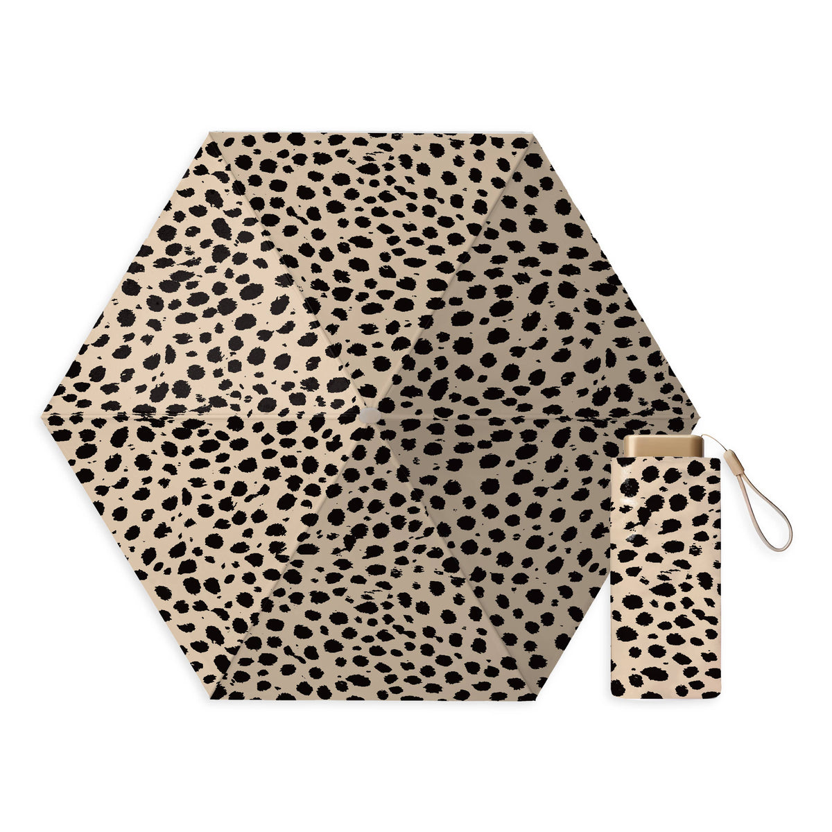 Cheetah Print White Umbrella by Toss Designs