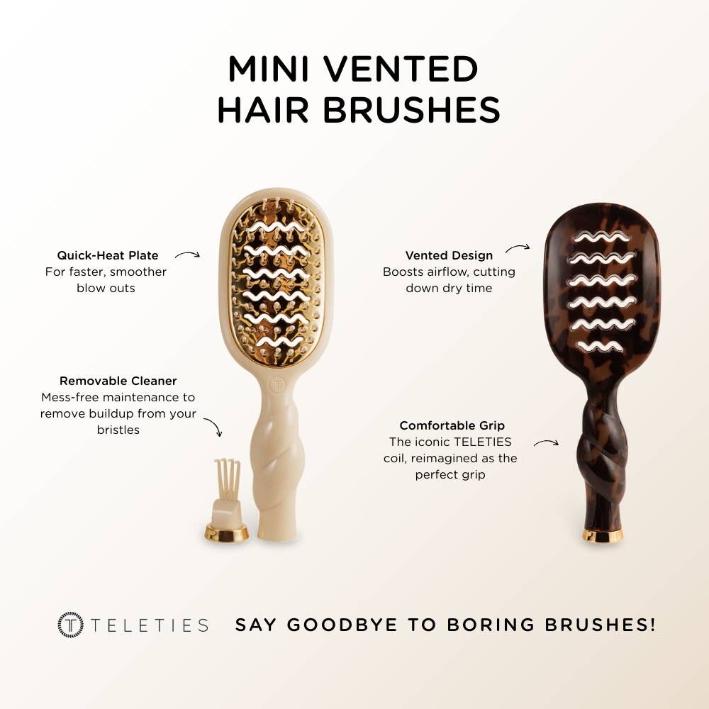 Mini Vented Brush - Tortoise