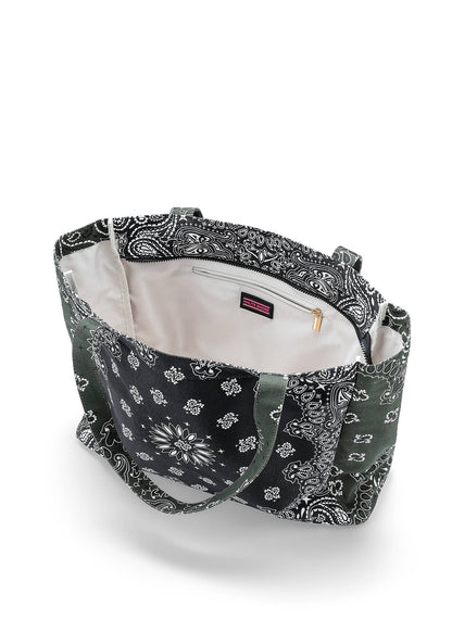 Bailey Black/Army Bandana Tote