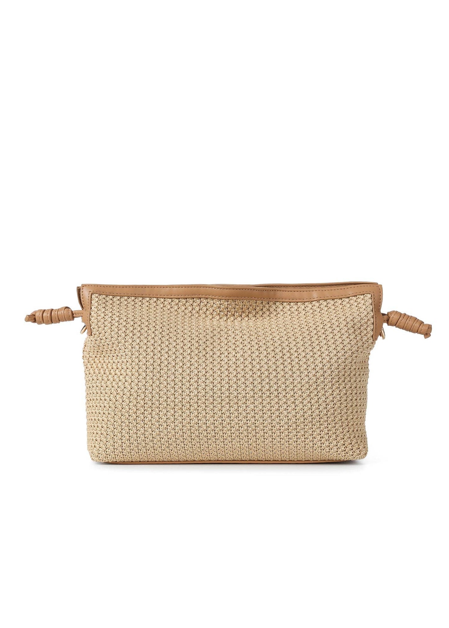 Taylor Capri Cinched Raffia Clutch Bag