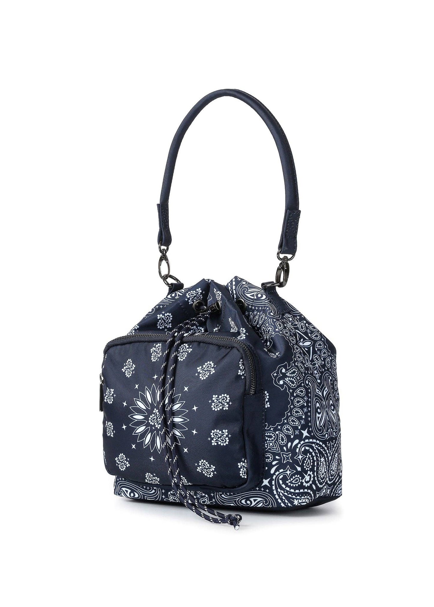 Harley Navy Bandana Print Bucket Bag