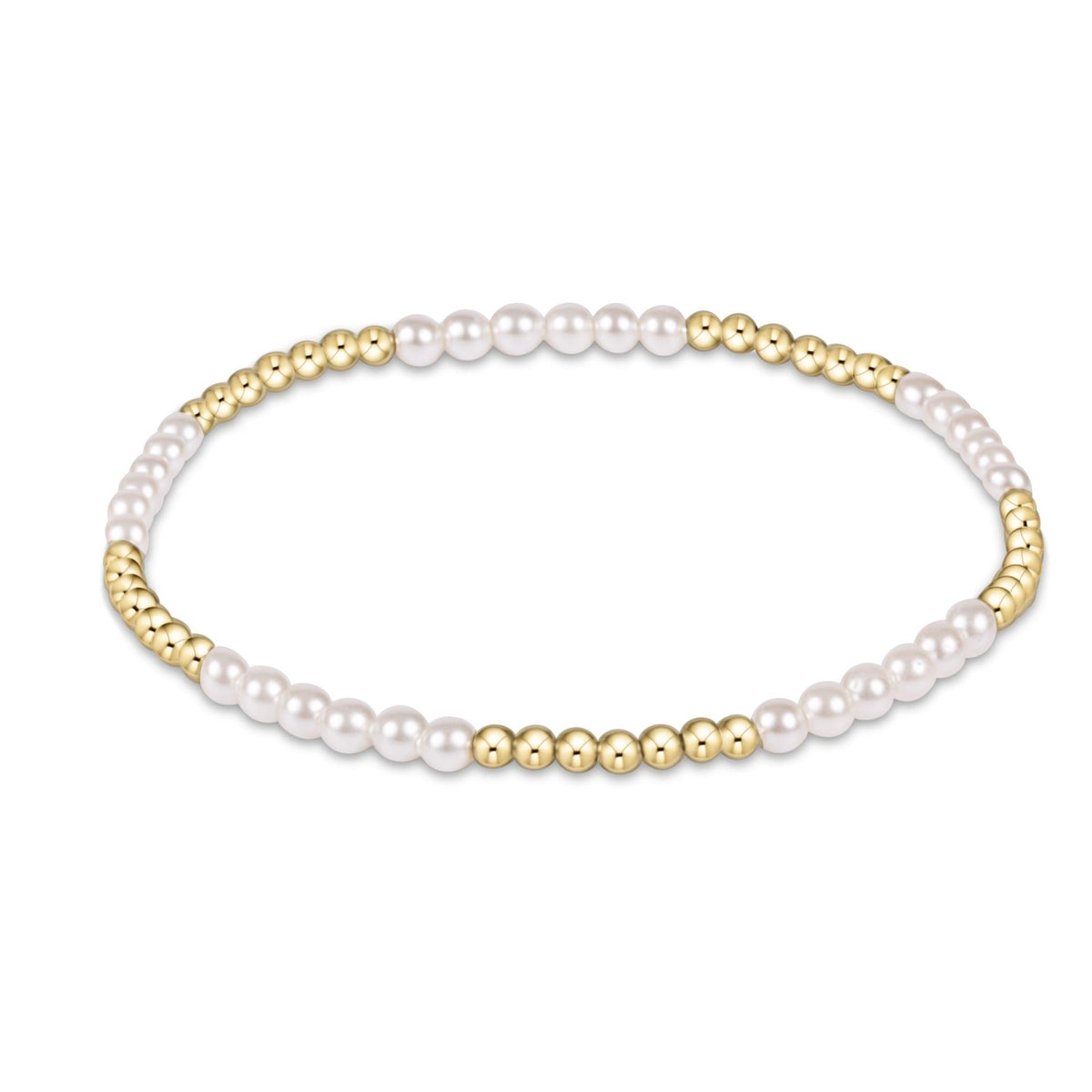 enewton Blissful Pearl 3mm Beaded Bracelet shown flat on a plain white background