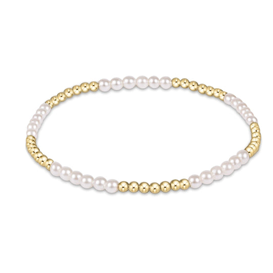 enewton Blissful Pearl 3mm Beaded Bracelet shown flat on a plain white background