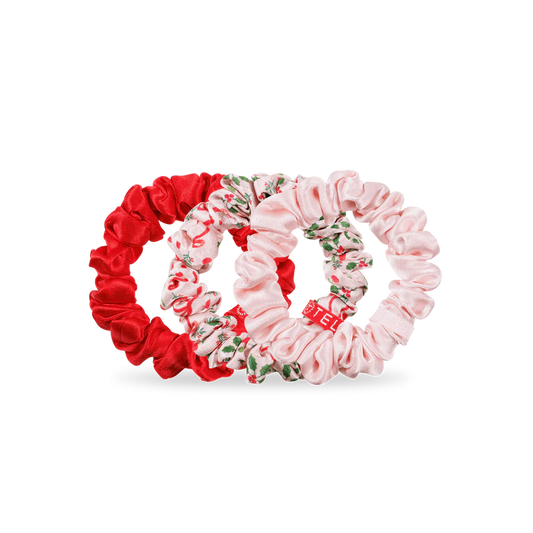 Teleties Blushmas Small Silk Scrunchies