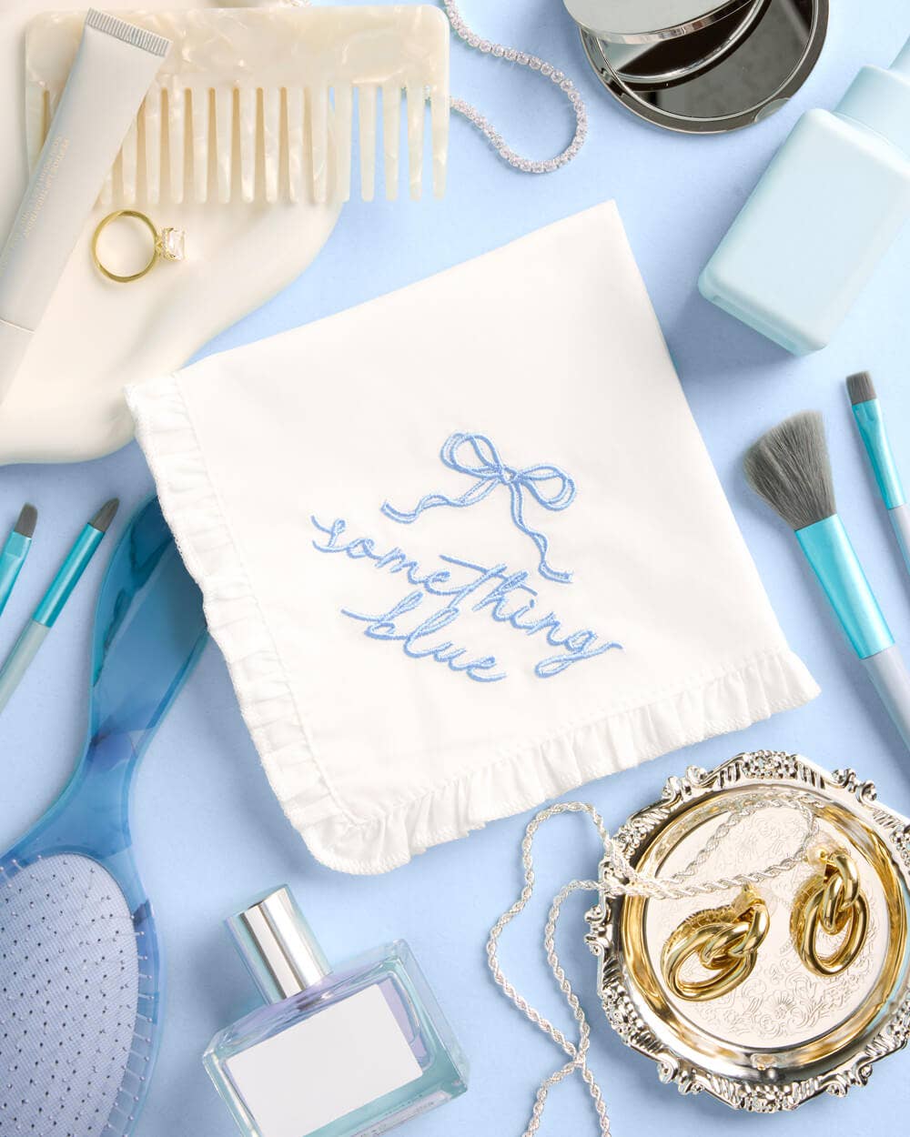 Something Blue Bridal Hanky