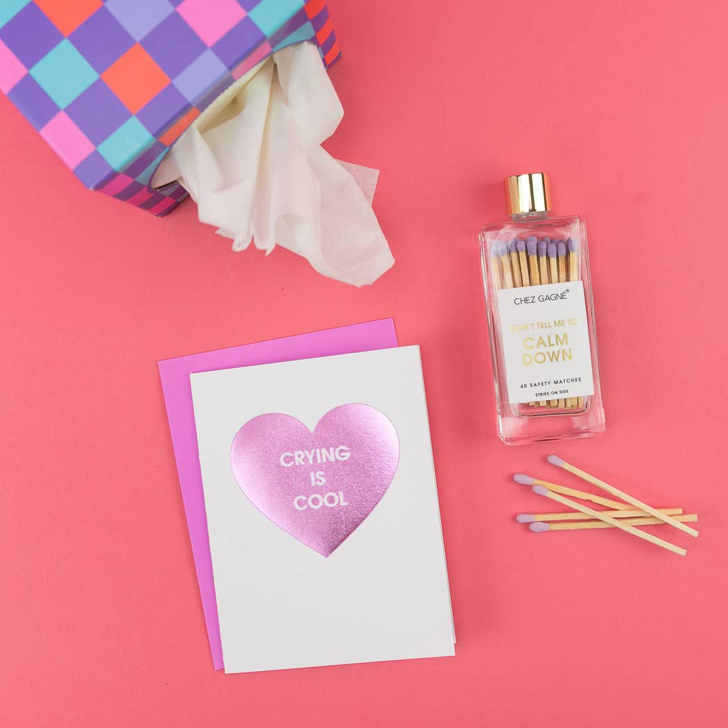 Don't Tell Me To Calm Down Matches - Glass Bottle Matchsticks Lavender