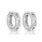Silver Understated Cross Huggies