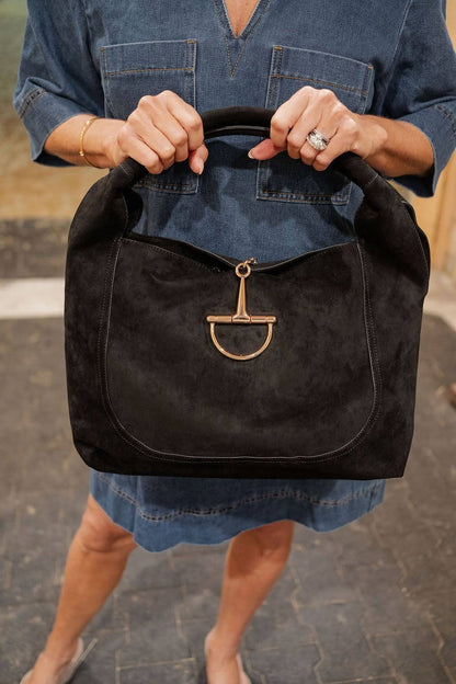 Blair Shoulder Hobo, Faux Suede